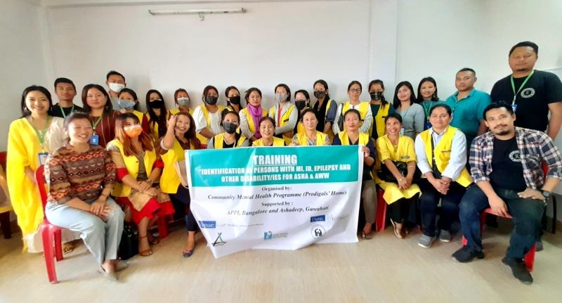 Anganwadi workers with the CMHP team and resource persons during the training held at its project office in Chümoukedima on February 24. (Photo Courtesy: Prodigals’ Home)